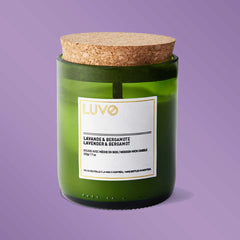 Bougie Parfumée Mèche en Bois Lavande & Bergamote