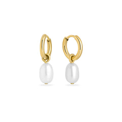 Boucles d'oreilles créoles Sally Pearl