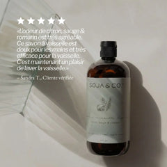 Soja & Co - Savon à vaisselle liquide Citron, Sauge et Romarin