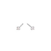 Boucles d'oreilles pierre 2mm