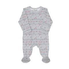 Pyjama en modal Ice Ring on gray mix 3 mois - 12 ans
