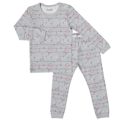 Pyjama en modal Ice Ring on gray mix 3 mois - 12 ans