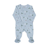 Pyjama en modal ski on blue 3 mois - 10 ans