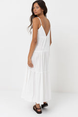 classic tiered midi dress