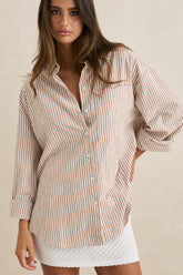 Chemise oversize à rayures vallée