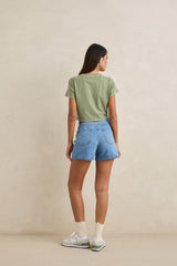 Island crop crew tee