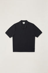 Polo en maille texturée à surjets