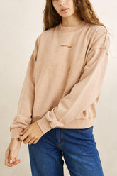 Rhythm salt wash crew neck fleece