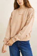 Rhythm salt wash crew neck fleece