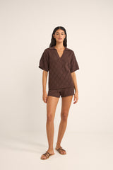 islander collared knit shirt