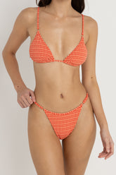 Lola check slide tri top