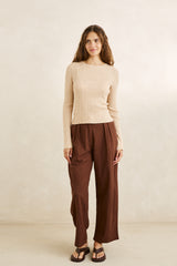 Essential long sleeve knit top