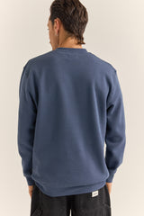 Brand fleece crew