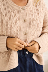 Juniper cable knit cardigan