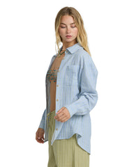 Wanderer Prntd L/s Wvn Top