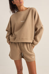 Logo crew neck fleece