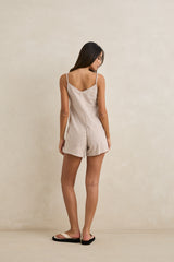 Valley stripe adjustable romper