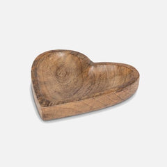 Assiette coeur en bois