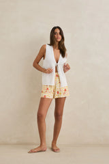 White Wildflower Short