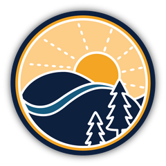 SUNSET OVER HILLS | STICKER
