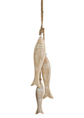 Poissons suspendus décoratifs en bois