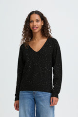 Pull à manches longues pailleté IhDamian
