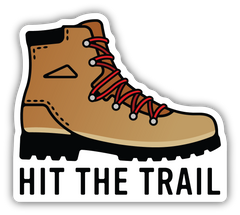 HIT THE TRAIL HIKING STICKER