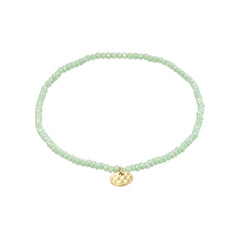 Bracelet Indie vert, plaqué or