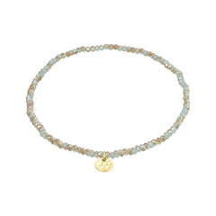 Bracelet Indie bleu, plaqué or