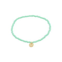 Bracelet Indie vert menthe, plaqué or