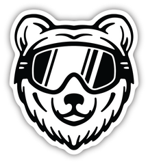 SNOWBOARDER BEAR STICKER