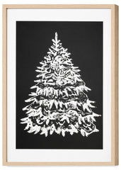 Impression encadrée arbre en neige