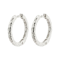 Boucles d'oreilles créoles à texture rustique Elanor