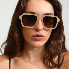 Lunettes de soleil ADDILYN marron laiteux/doré