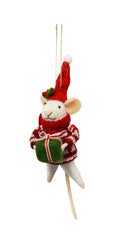 Ornement souris chapeau de fête