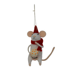 Ornement souris pop-corn
