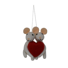 Ornement souris amoureux