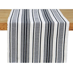 Chemin de table noir et blanc