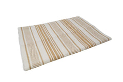 Chemin de table sable et blanc