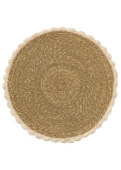 Napperon Rond avec frange au crochet
