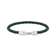 Bracelet fin argent en cuir