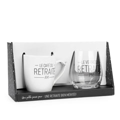 Ensemble tasse & verre à vin retraite