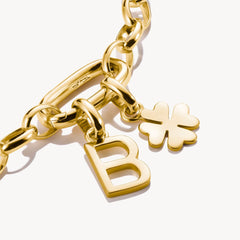 Pendentif Charm trèfle à quatre feuilles Connect argent ou argent plaqué or