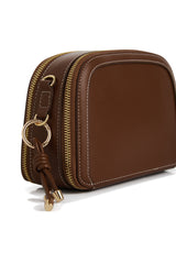 Le Emmy – Sac bandoulière en cuir vegan (noir, hazelnut)