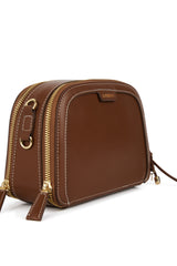 Le Emmy – Sac bandoulière en cuir vegan (noir, hazelnut)