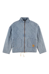 Veste matelassée en denim pour femme