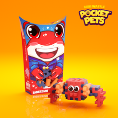Mini Waffle - Animaux de poche : Crabe 33 pcs (fr-en)