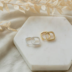 Glee petite square hoops