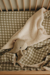 Drap contour lit de bébé - Sage gingham