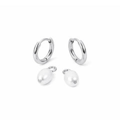 Boucles d'oreilles créoles Sally Pearl
